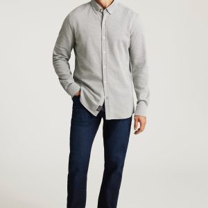 MARCUS SLIM STRAIGHT LEG IN DEEP BRUSHED FEATHER BLUE