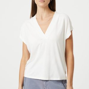 LUXE TOUCH TENCEL™ V-NECK SHIRT IN ANTIQUE LUXE