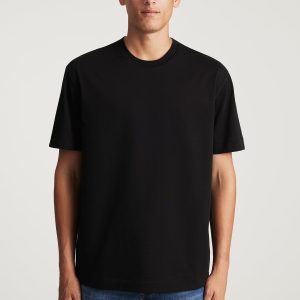 SHORT SLEEVE CREW NECK T-SHIRT IN BLACK