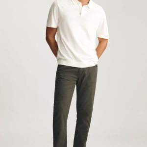 MARCUS SLIM STRAIGHT LEG IN PEAT LUXE TWILL