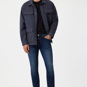 MARCUS SLIM STRAIGHT LEG IN DEEP BRUSHED FEATHER BLUE