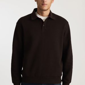 EDITION WOOL POLO SWEATER IN GANACHE