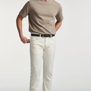 JAKE SLIM LEG IN OFF WHITE LINEN