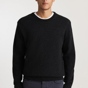 CREW NECK SWEATER IN ANTHRACITE MELANGE