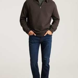 JAKE SLIM LEG IN MIDNIGHT BRUSHED FEATHER BLUE