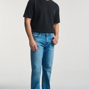 ZACH STRAIGHT LEG IN MID BRUSHED FEATHER BLUE