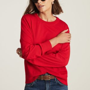 EDITION MERINO WOOL CREW NECK SWEATER IN RIO RED